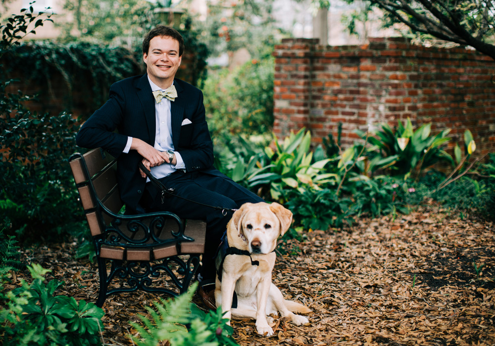 Jory Fleming and his dog