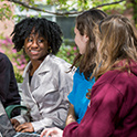 students chatting