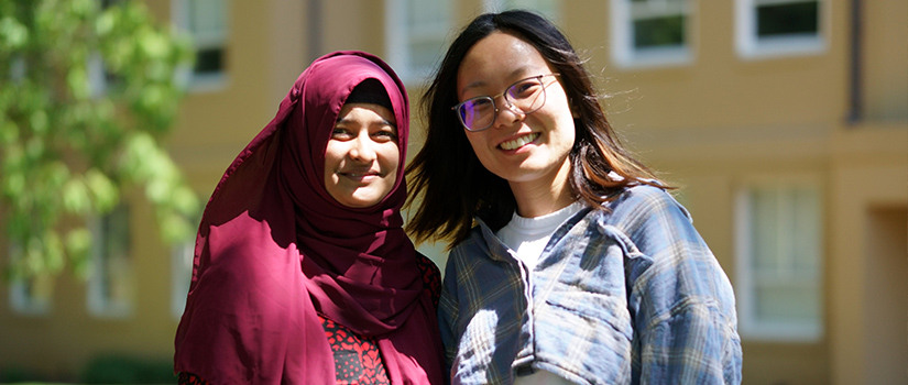 two students at the annual picnic 