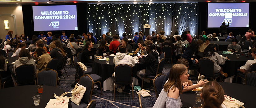 large ballroom celebrating the convention