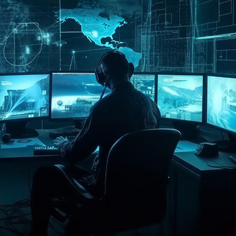 cyberwarfare room