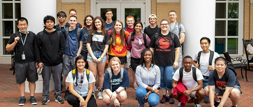 group photo of the summer start program outside smiling