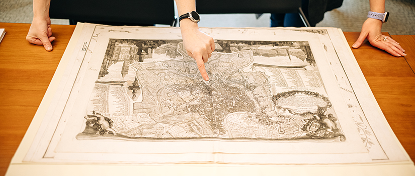 Route map from The Gentleman's Magazine