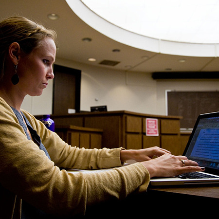 Student on Computer