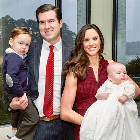 Caroline and Trey Jones and their family