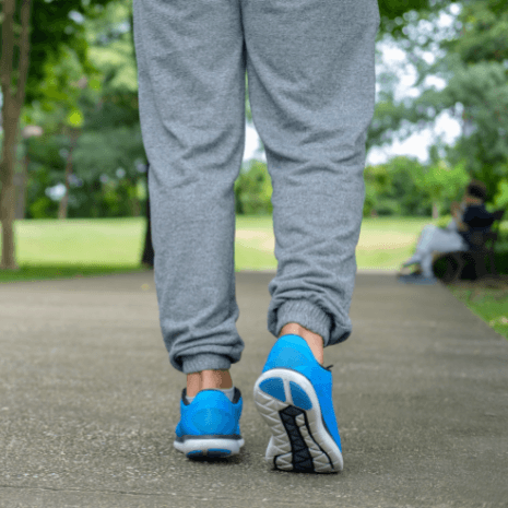 person walking in park 