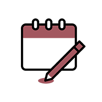 Calendar and pencil icon