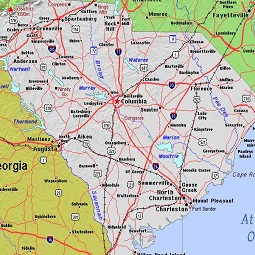 Map of South Carolina