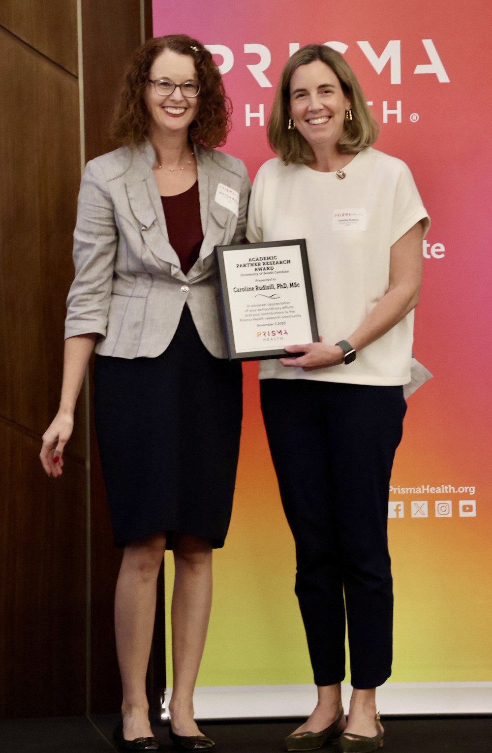 Brie McGrievy (left) and Caroline Rudisill