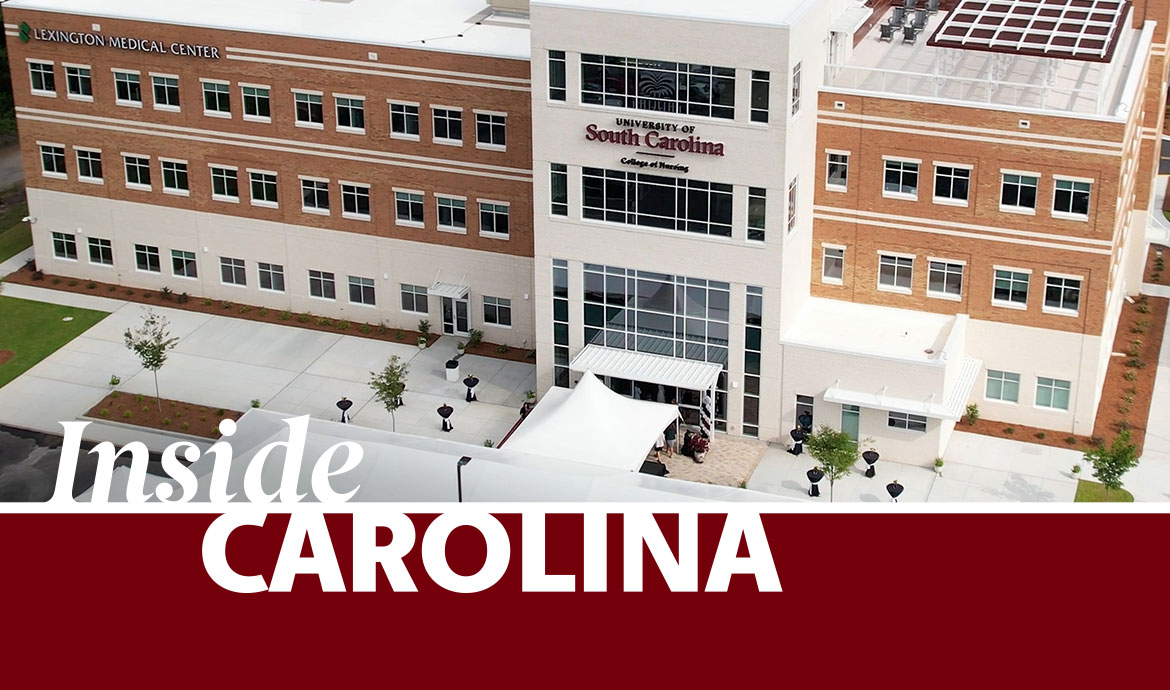 a building with the words LExington Medical Center and University of South Carolina