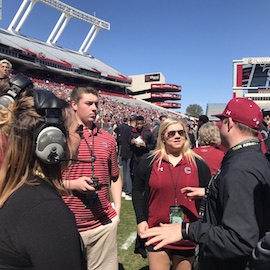 Sport management students interning at Williams-Brice