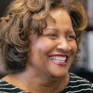 A portrait of Michelle Childs.