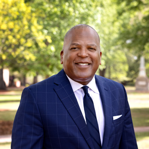 Steve Benjamin on the USC Horseshoe