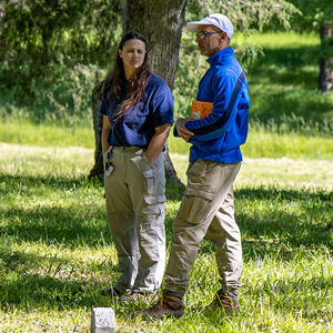 Terence Weik at the Kinsler cemetery site in Blythewood, S.C.